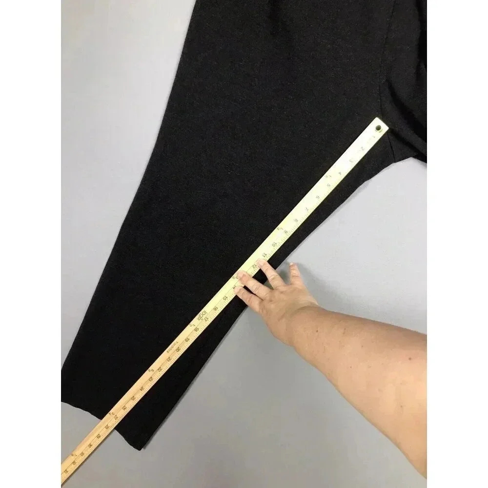 Eileen Fisher Ponte Knit Stretch Pull On Pants Women's Size 3X Black Melange - Picture 12 of 15